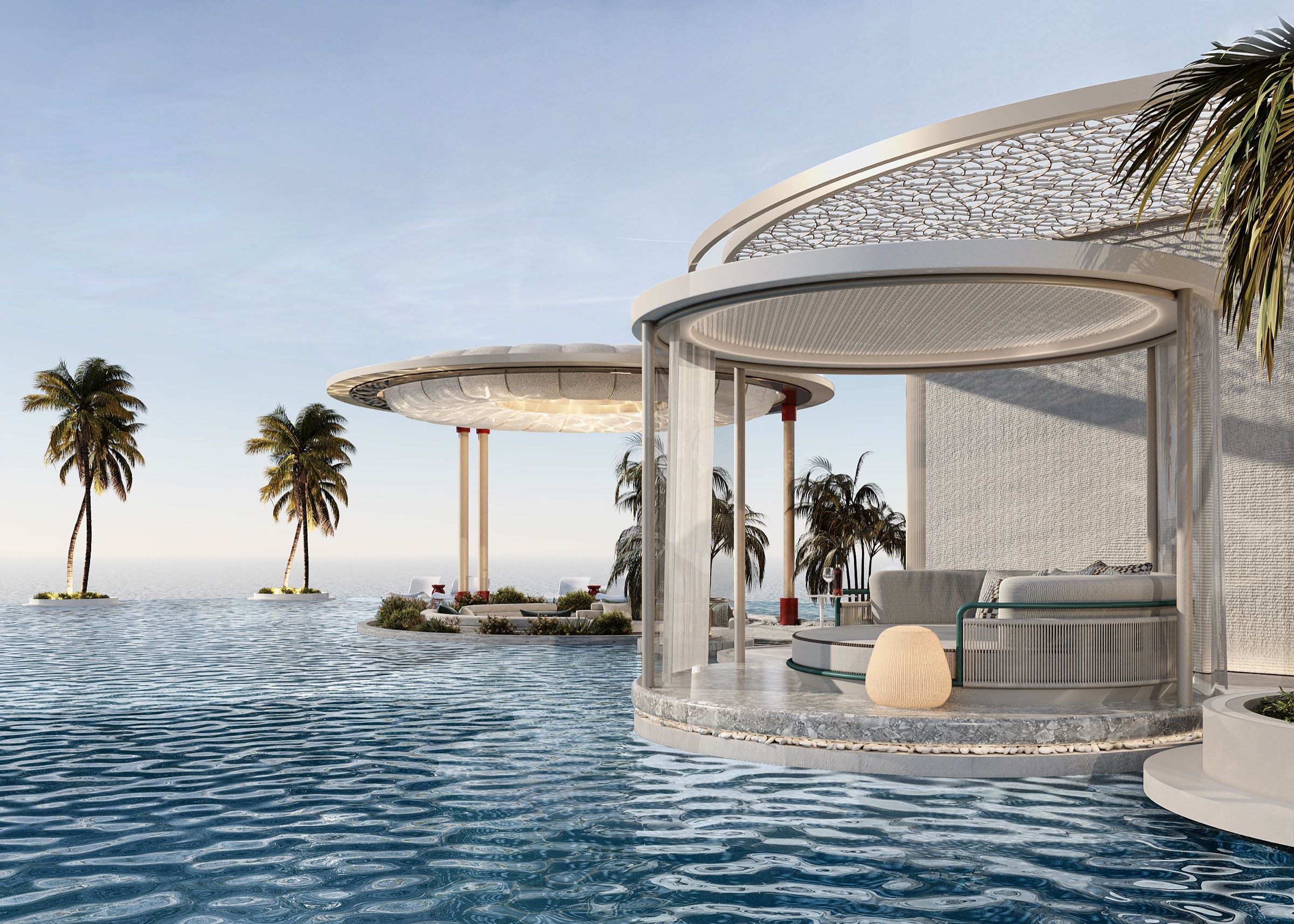 Cabana sulla piscina a sfioro di AMRA