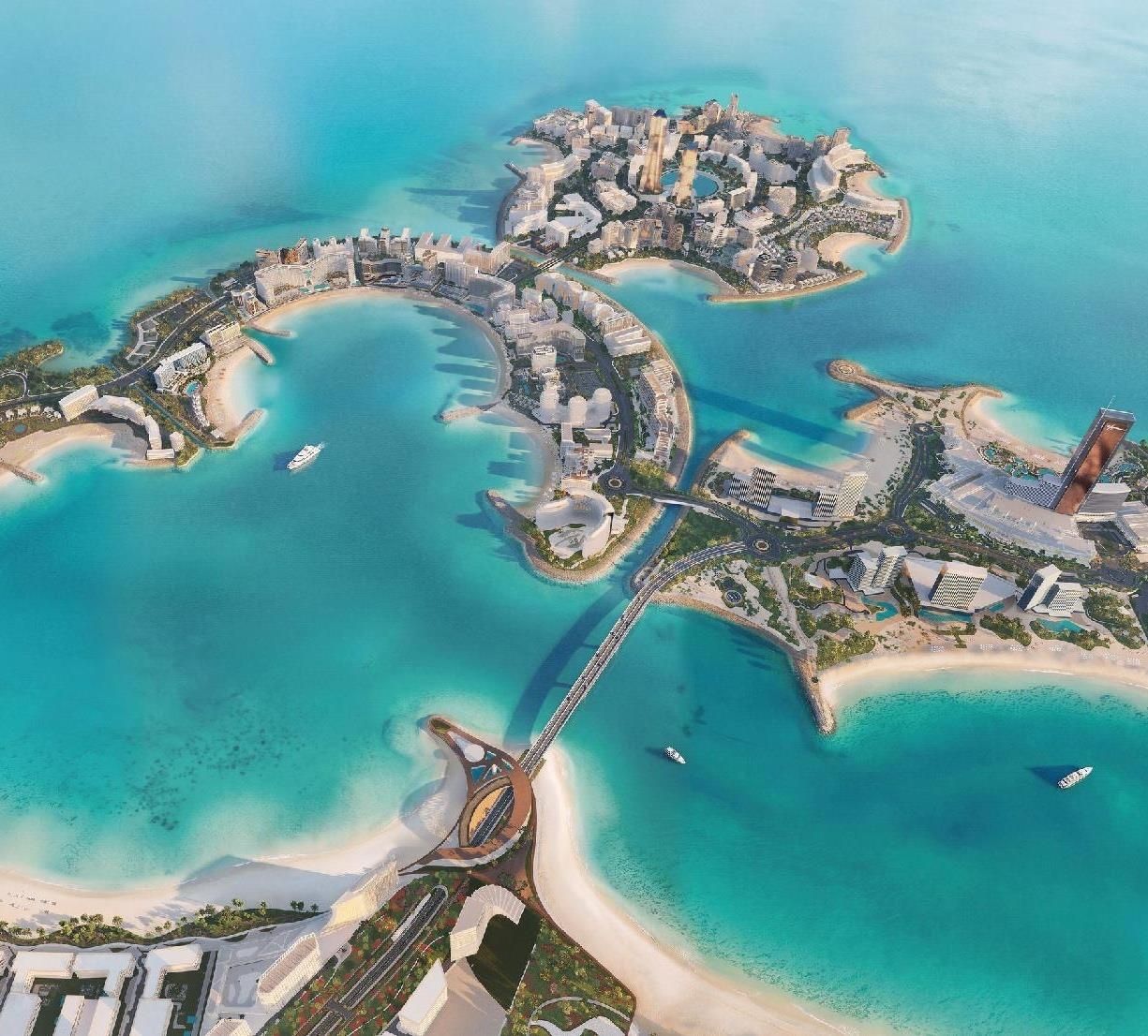 Vista aerea di Al Marjan Island