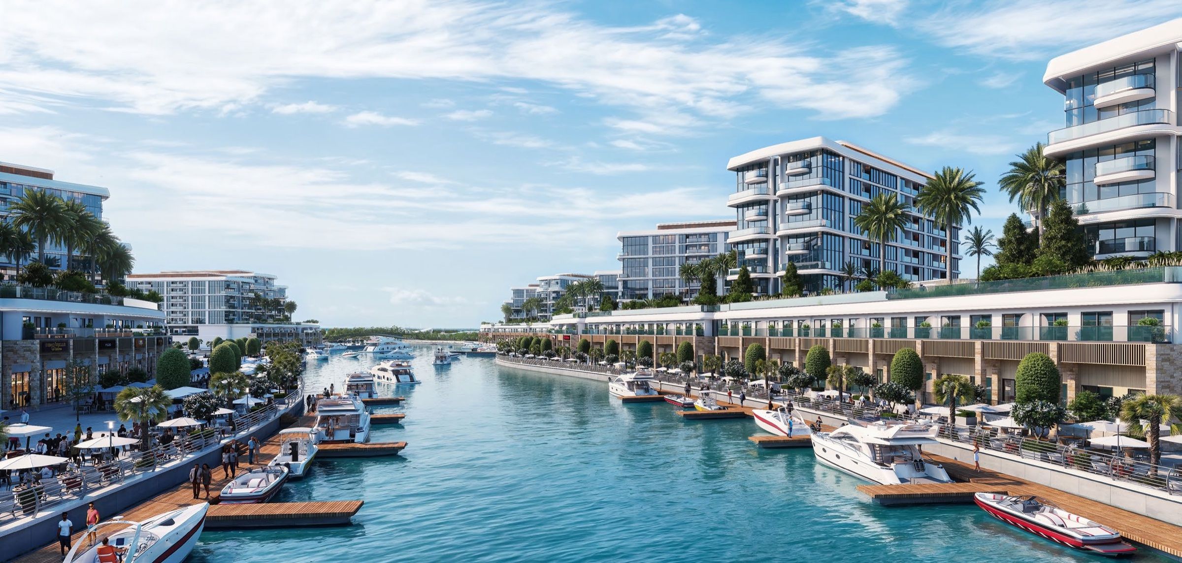 La marina con yacht e ormeggi