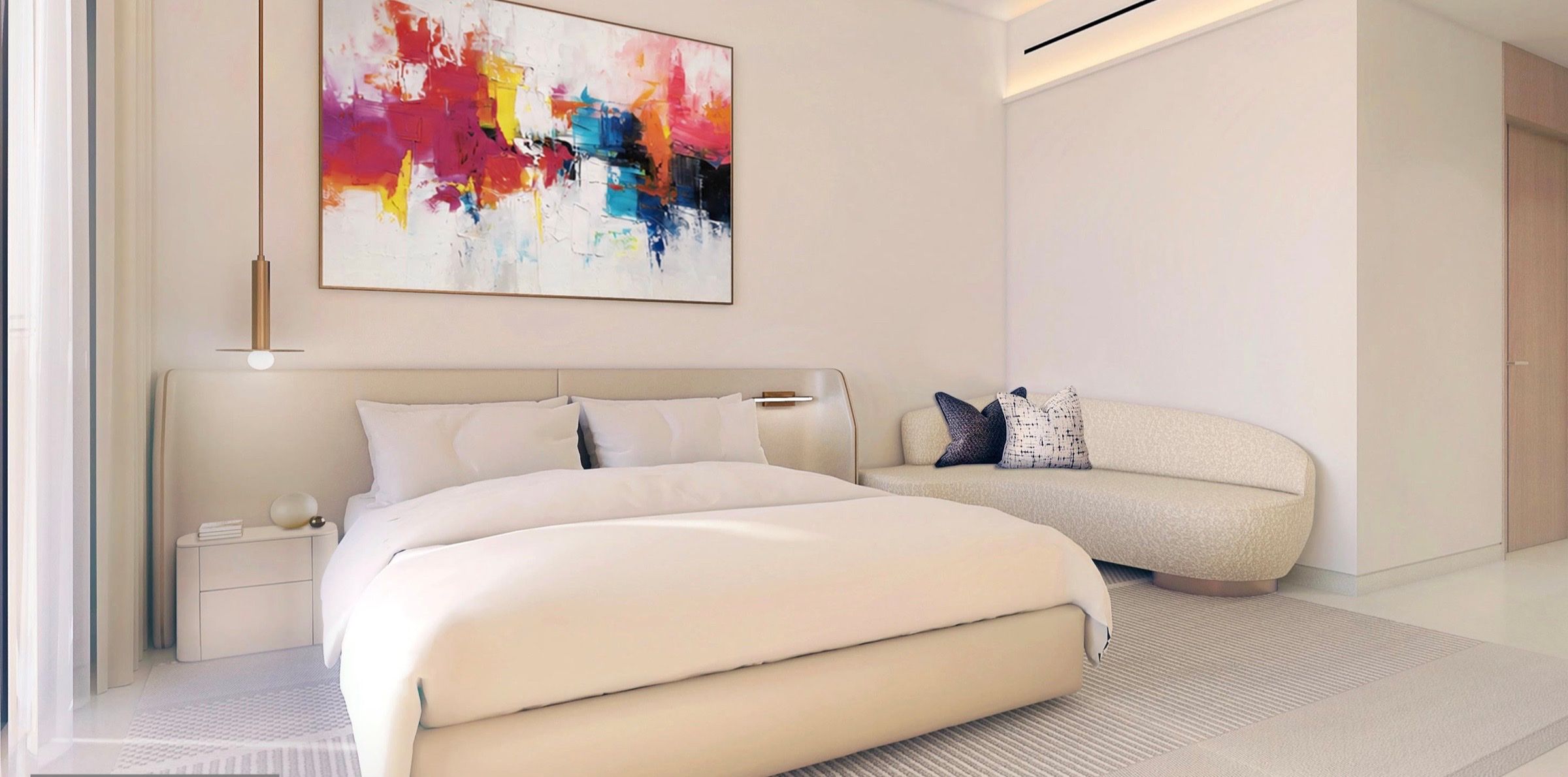 Camera da letto di uno studio a The Views